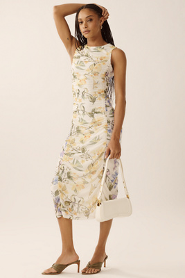 FARM RIO X ANTHROPOLOGIE SLEEVELESS MESH MIDI DRESS 