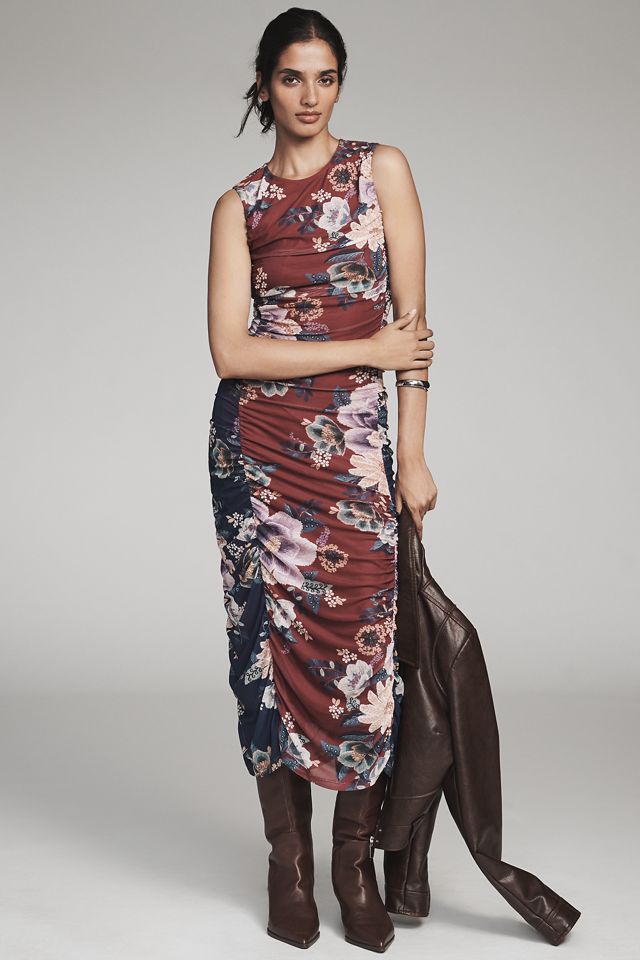 Farm Rio x Anthropologie Sleeveless Mesh Midi Dress #1