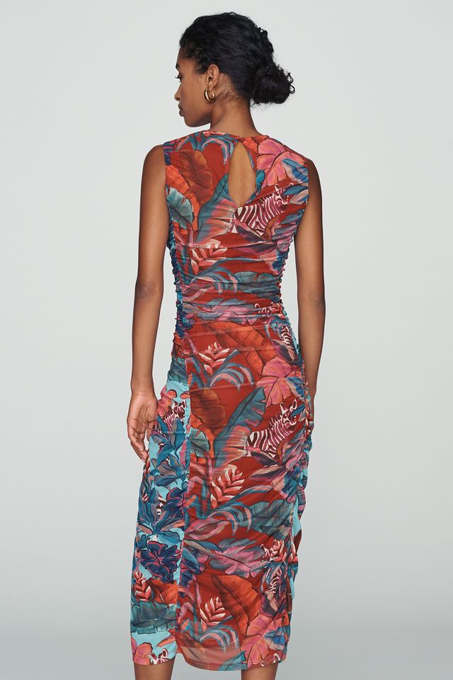 Farm Rio x Anthropologie Sleeveless Mesh Midi Dress #3