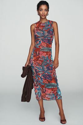 Farm Rio x Anthropologie Sleeveless Mesh Midi Dress