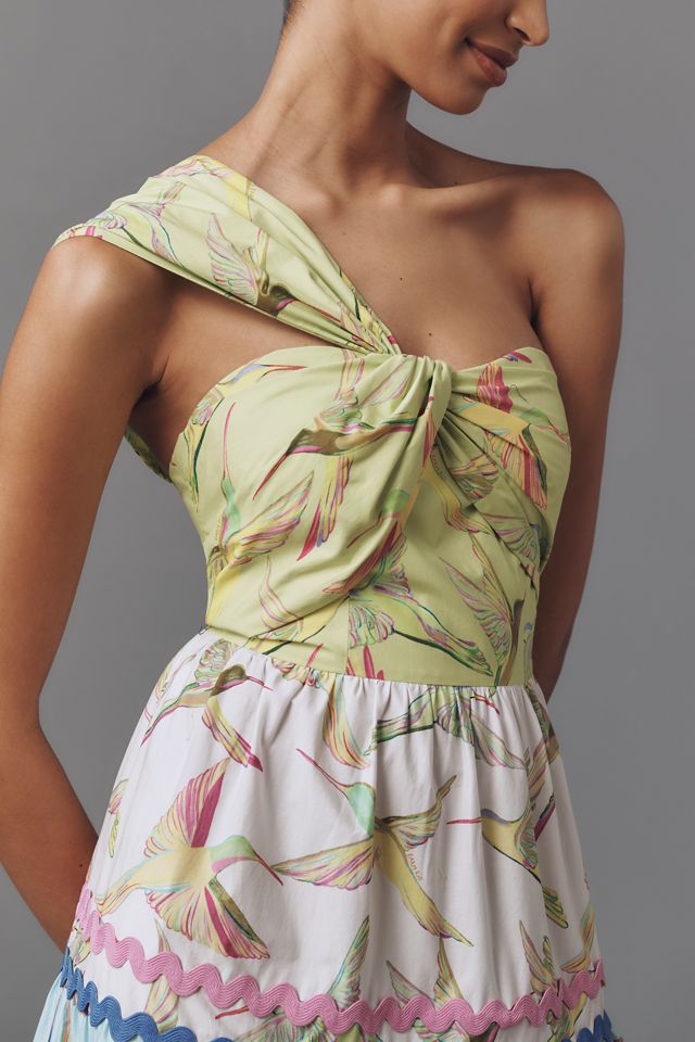 Farm Rio x Anthropologie One-Shoulder Tiered Midi Dress #2