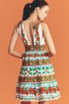 Farm Rio x Anthropologie V-Neck Tiered Mini Dress