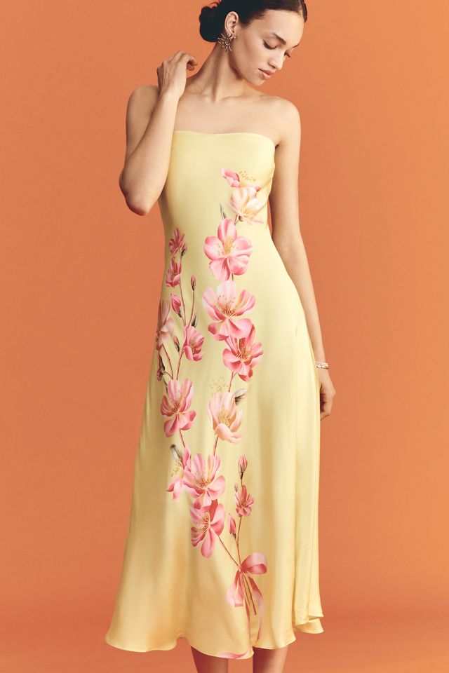 Farm Rio x Anthropologie Strapless Printed Midi Slip Dress #3