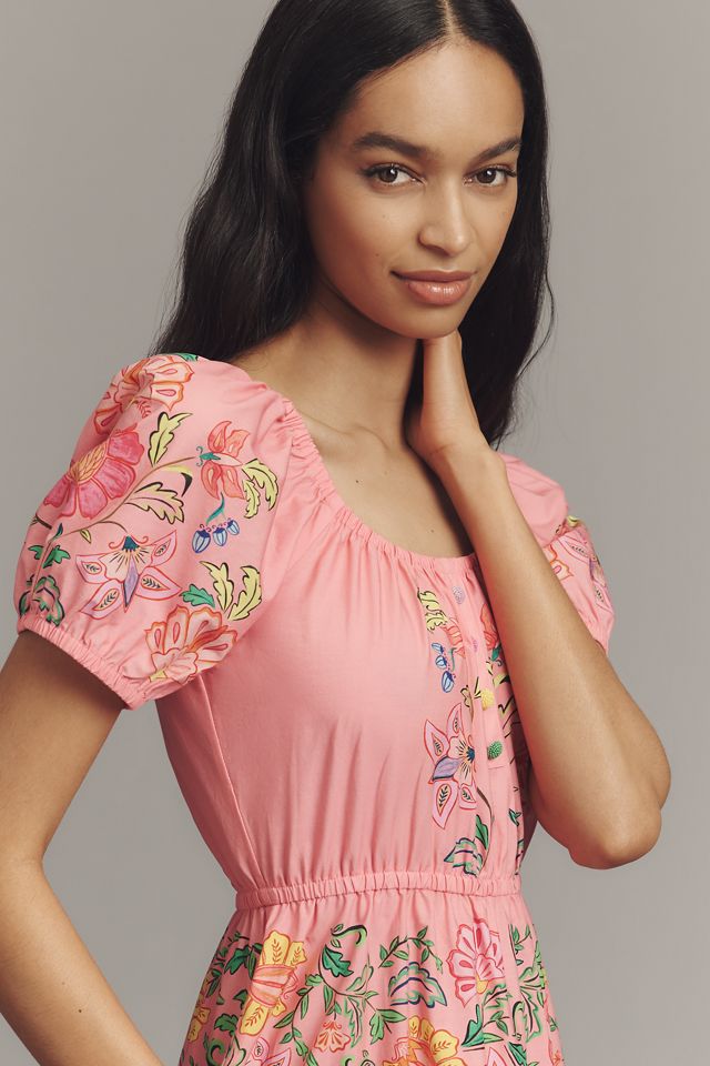 Farm Rio x Anthropologie Tiered Puff-Sleeve Midi Dress #2