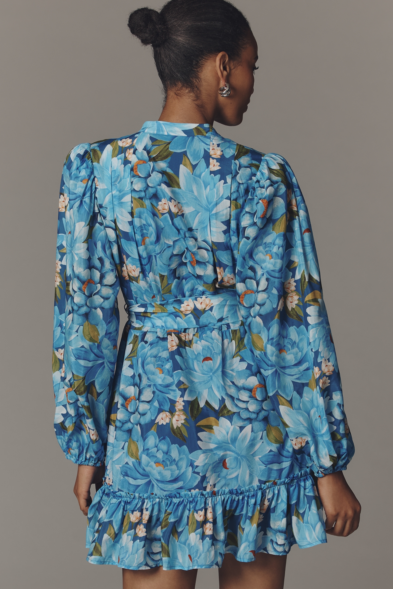 Farm Rio x Anthropologie Long-Sleeve Mini Swing Dress