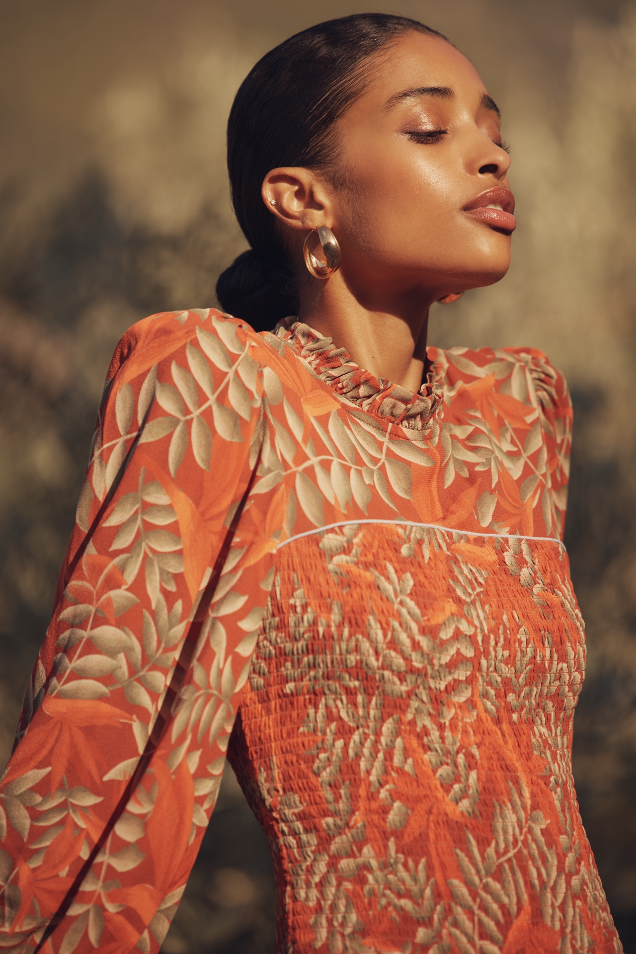 Farm Rio x Anthropologie Long-Sleeve Printed Mini Dress