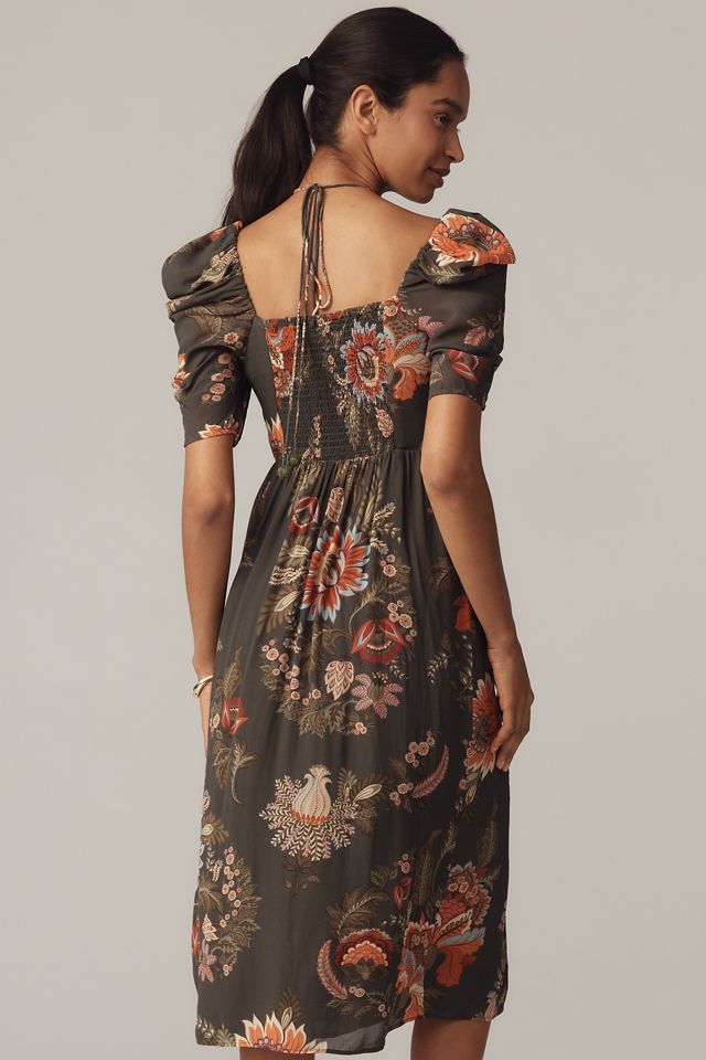 Farm Rio x Anthropologie Long-Sleeve Halter Midi Dress #2