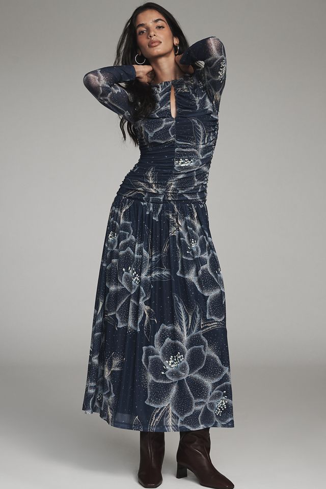 Farm Rio x Anthropologie Long-Sleeve Keyhole Maxi Dress #2
