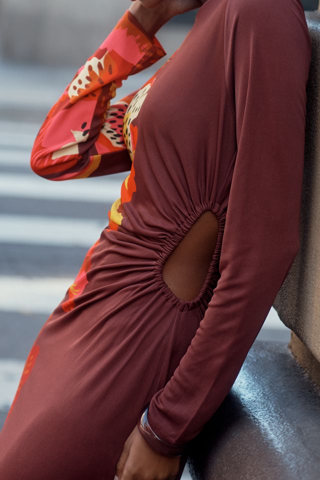 Farm Rio x Anthropologie Long-Sleeve Jersey Midi Dress #1