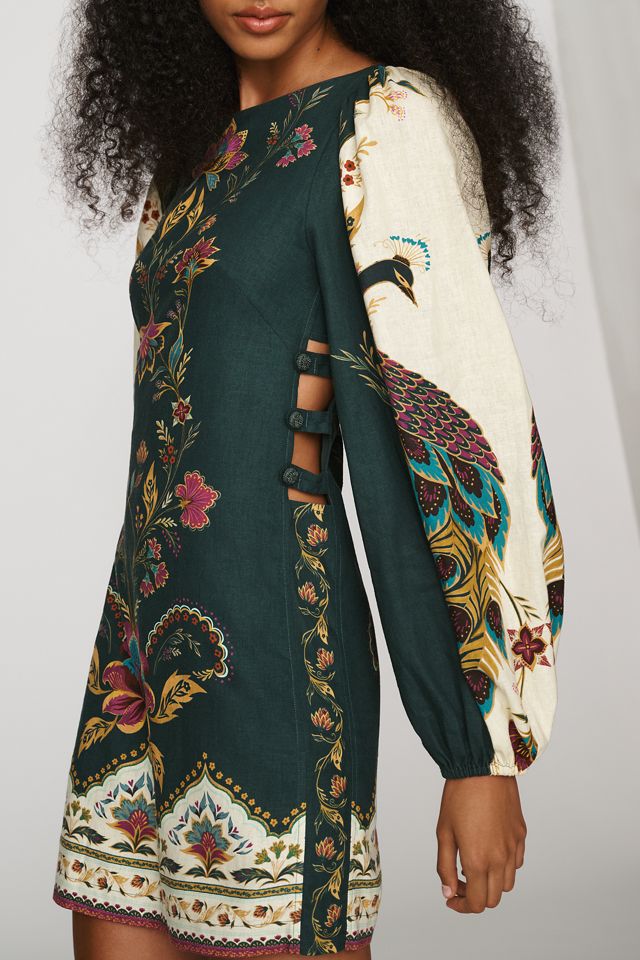 Farm Rio x Anthropologie Linen Blend Long-Sleeve Mini Dress #2