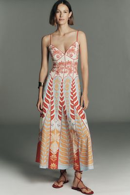 Farm Rio Short-Sleeve Wrap-Front Maxi Dress | Anthropologie