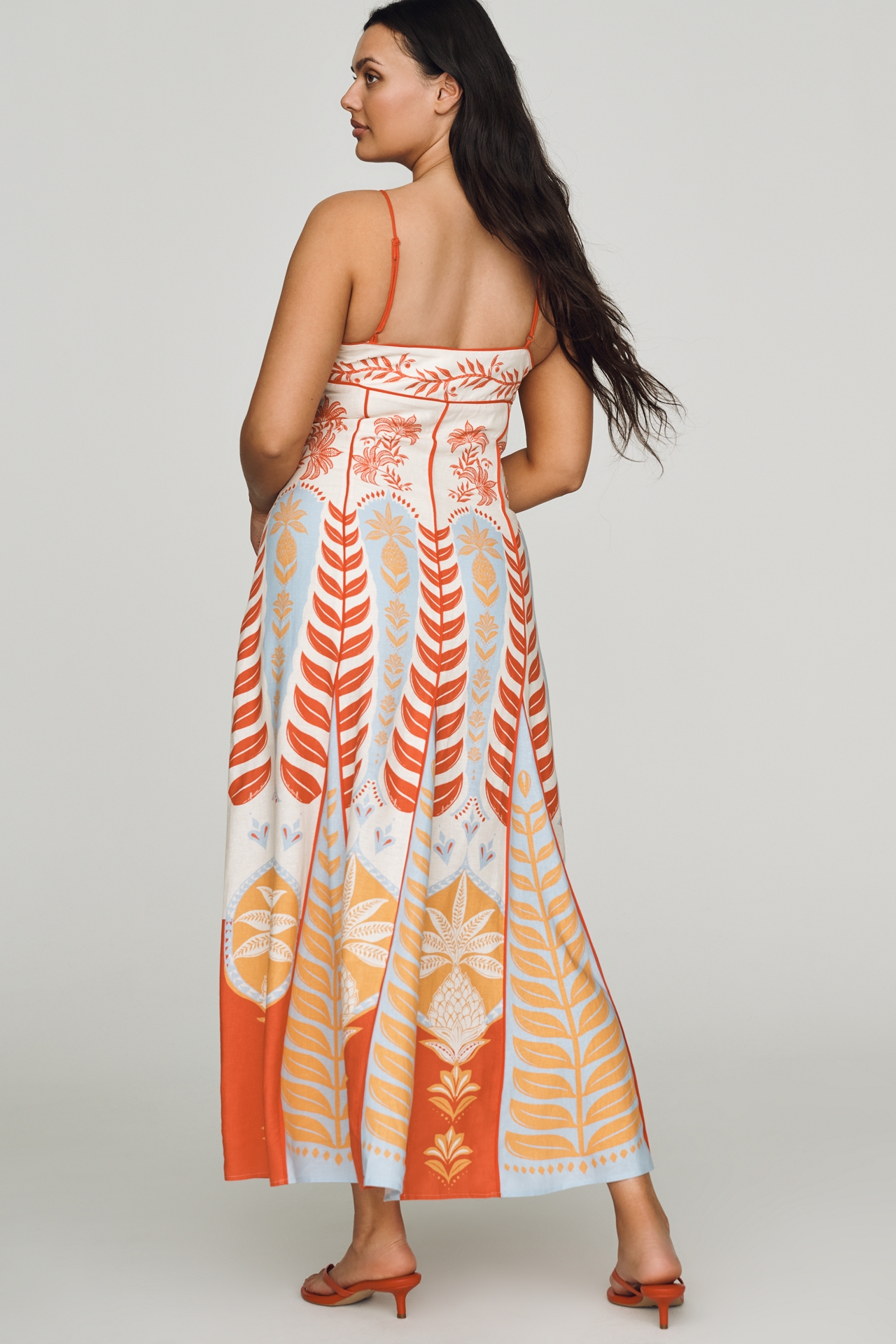 Anthropologie x Farm Rio Sleeveless V-Neck A-Line Maxi Dress
