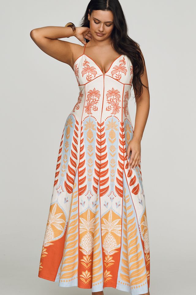 Anthropologie x Farm Rio Sleeveless V-Neck A-Line Maxi Dress #4