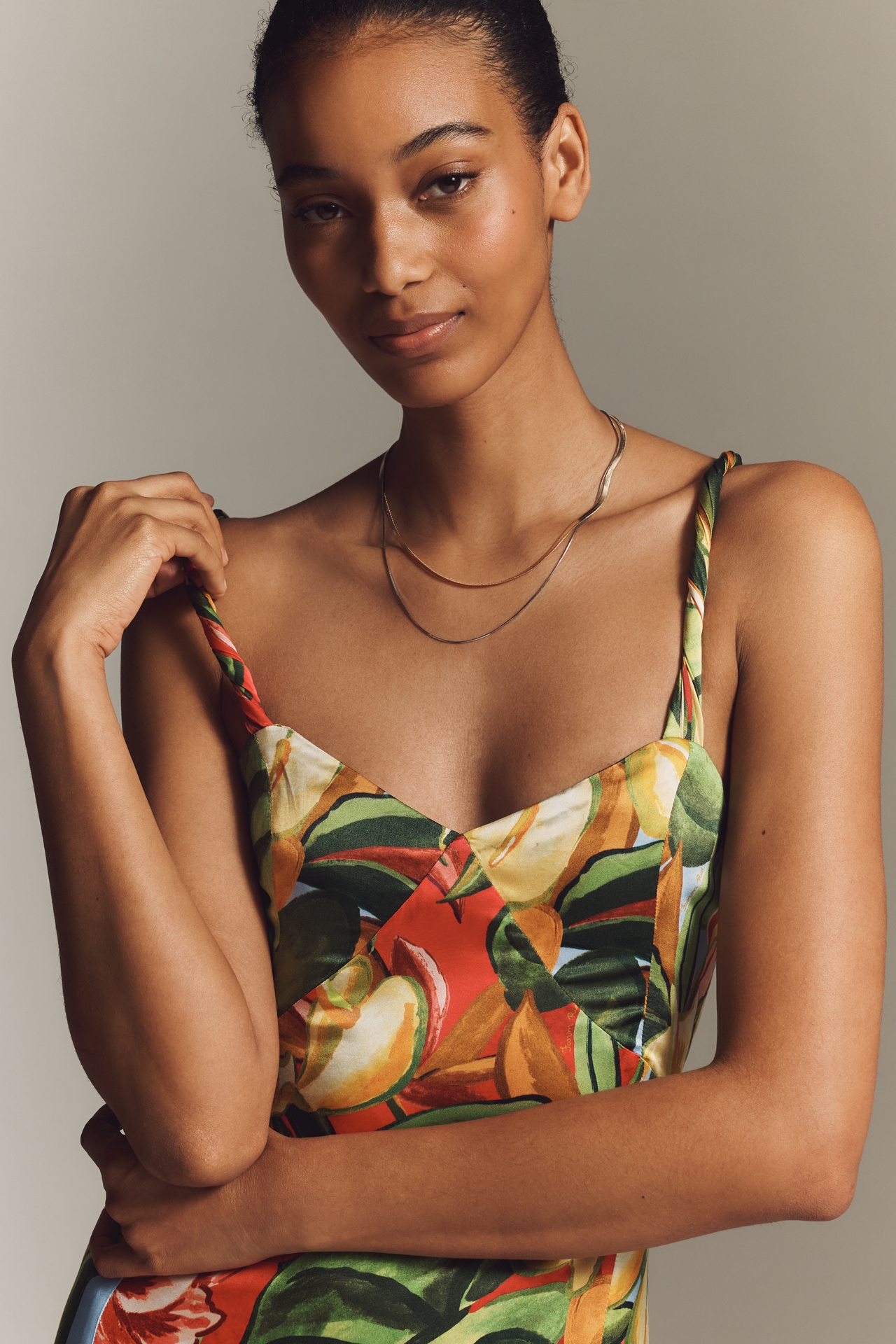 Farm Rio x Anthropologie Sleeveless Sweetheart Maxi Dress