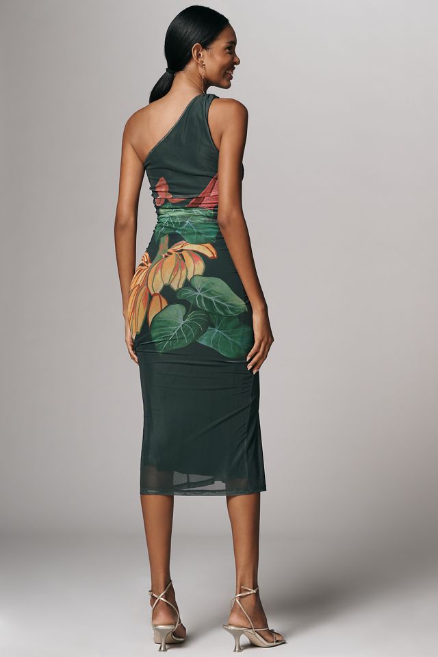 Farm Rio x Anthropologie One-Shoulder Midi Dress
