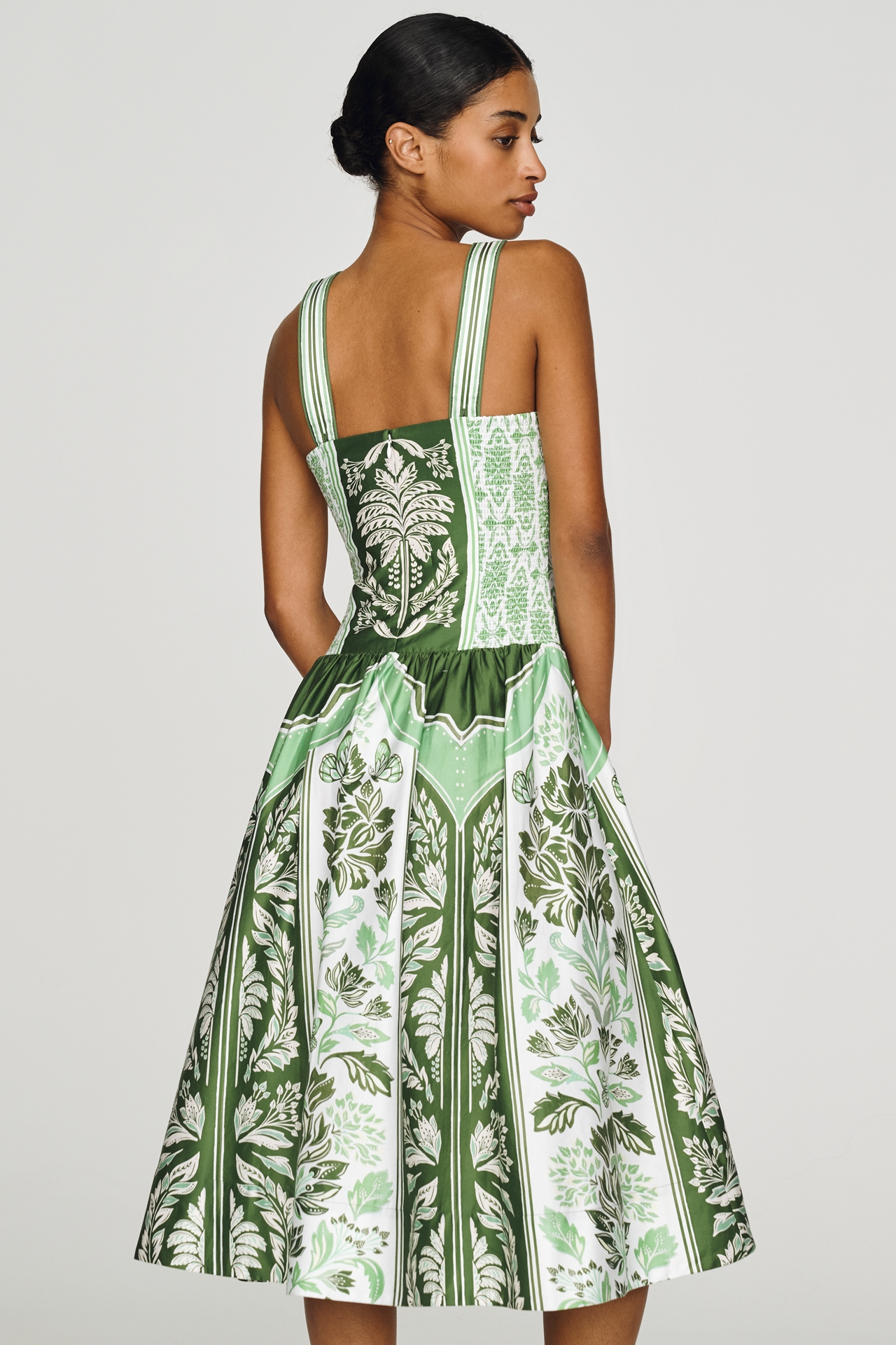 Anthropologie x Farm Rio Cotton A-Line Midi Dress
