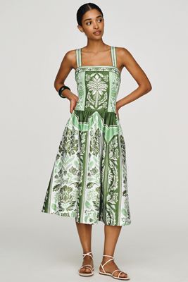 sachin and babi light blue dress Linen-Blend Drop-Waist Maxi Dress main image 0