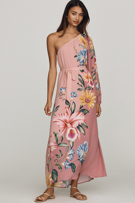 farm rio blooming garden one shoulder maxi dress Blooming Garden Dress