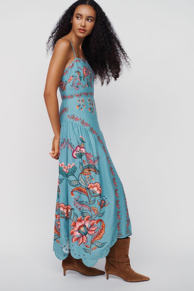 Farm Rio x Anthropologie Basque-Waist Midi Dress #1