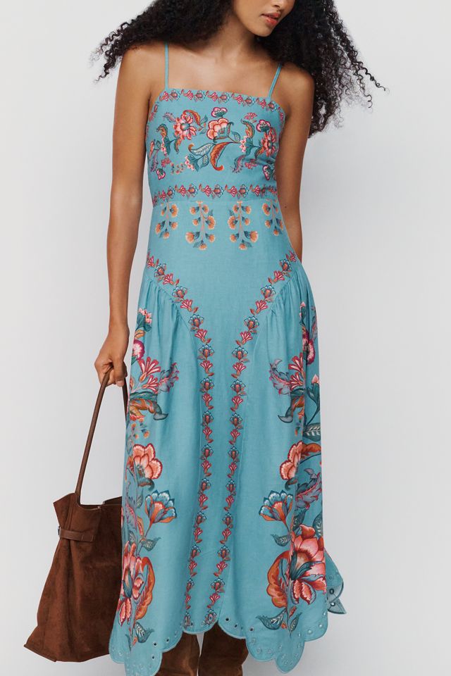 Farm Rio x Anthropologie Basque-Waist Midi Dress #2