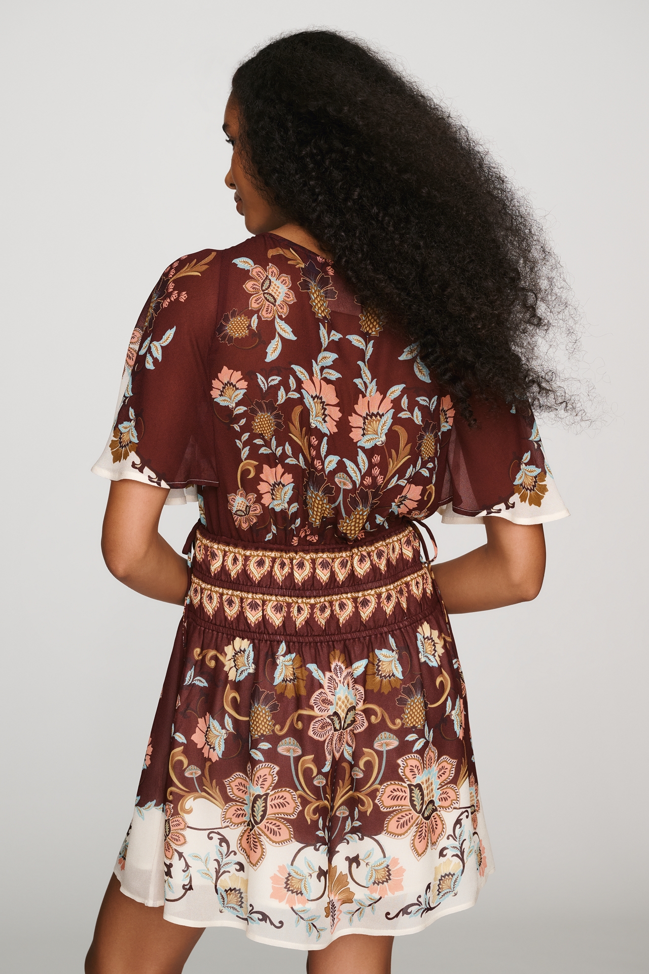Anthropologie x Farm Rio Printed Flutter Sleeve Dress