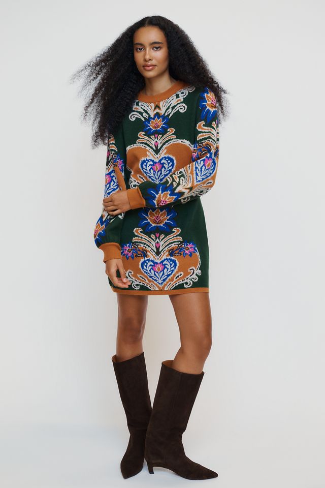 Farm Rio x Anthropologie Sweater Mini Dress #1