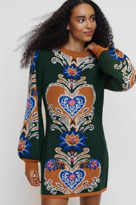 Farm Rio x Anthropologie Sweater Mini Dress