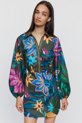 Farm Rio x Anthropologie 100% Cotton Printed Mini Dress by Anthropologie