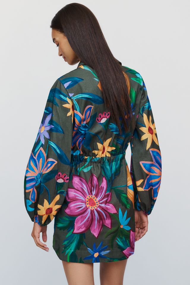 Farm Rio x Anthropologie 100% Cotton Printed Mini Dress #3