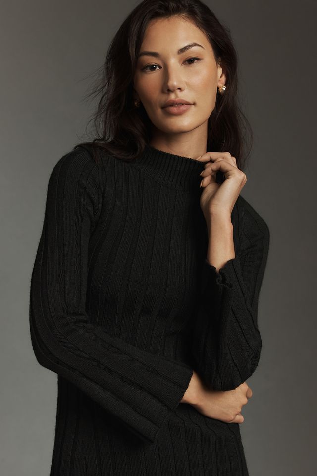 chinese dress ladies MEROKEETY Women's 2025 Long Sleeve Mini Sweater Dress Crewneck Ribbed Knit  A Line Pleated Swing Short Dresses, Apricot, Small at Amazon Women's  Clothing store