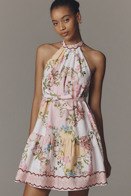 Celina Moon Nawari Cotton Mini Dress In Multi