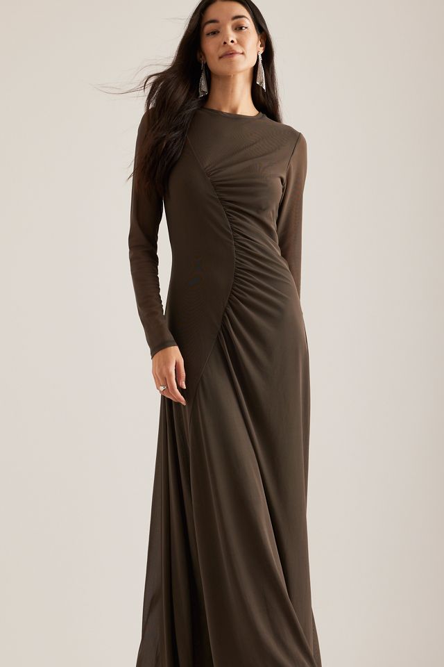 Samsoe Samsoe Saandrea Ruched Mesh Maxi Dress #2