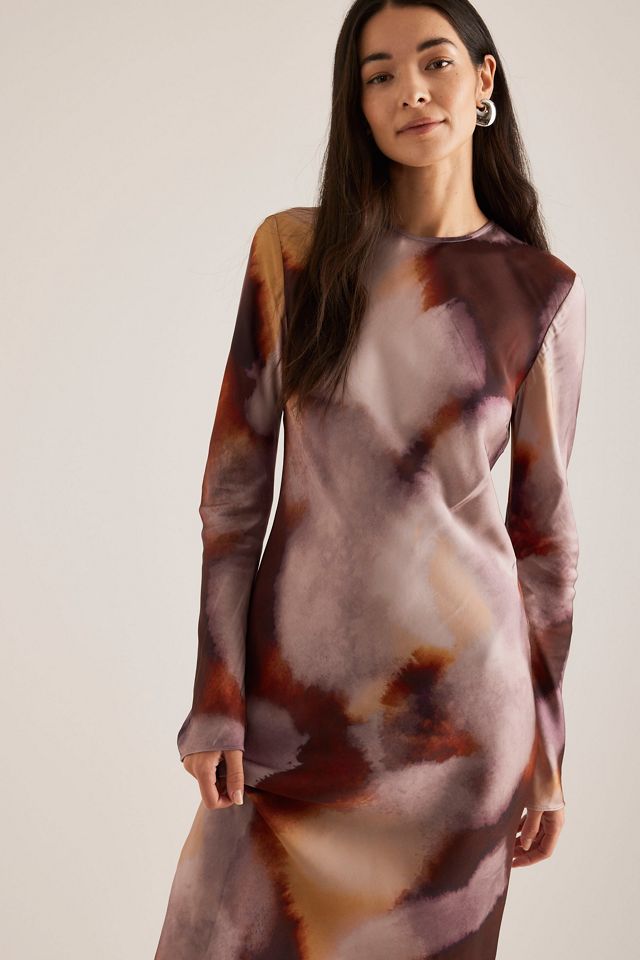 Vestido Maxi de Satén Estampado Saalina Samsoe Samsoe #2