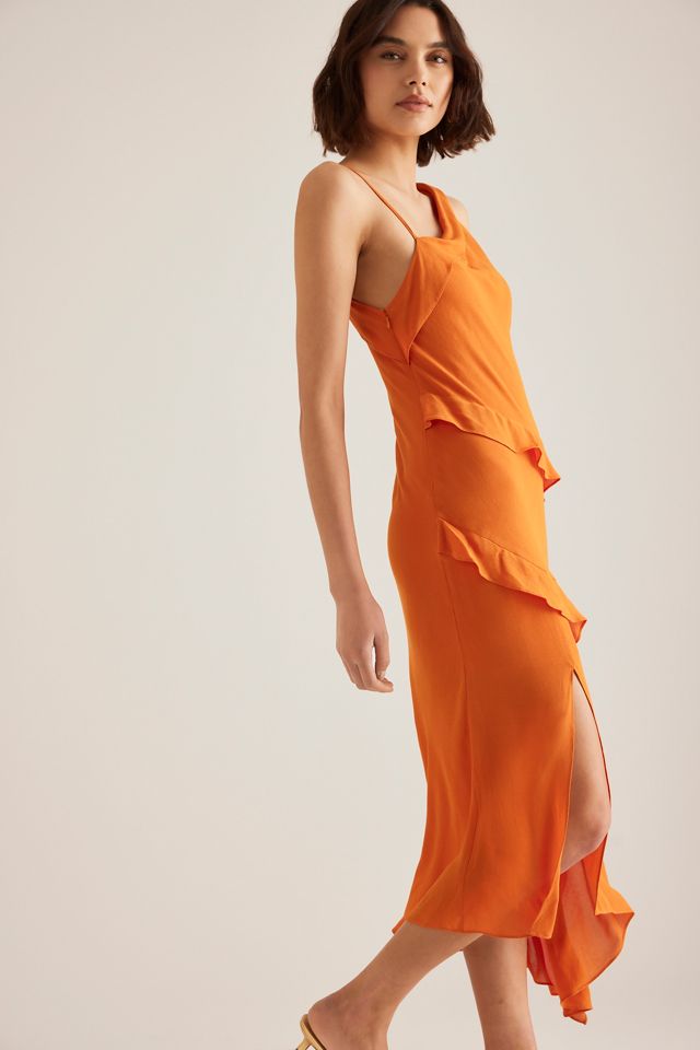 Vestido midi con volantes asimétricos Samsoe Samsoe Samoena #2