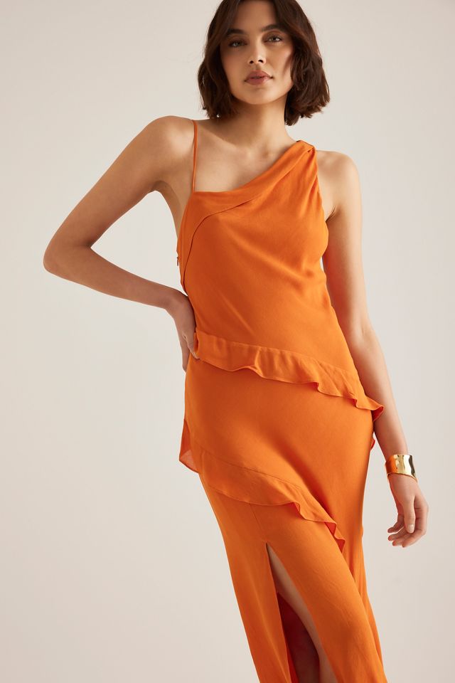 Vestido midi con volantes asimétricos Samsoe Samsoe Samoena #4