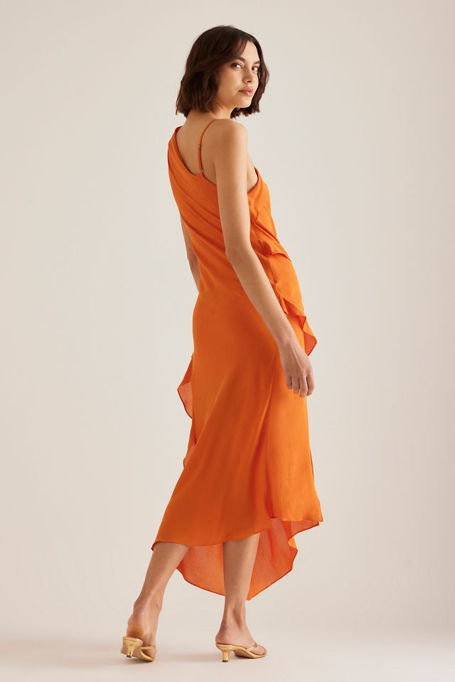 Vestido midi con volantes asimétricos Samsoe Samsoe Samoena #1