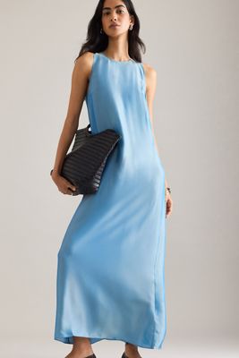 Robe longue en soie mélangée Samsoe Samsoe Saingrid