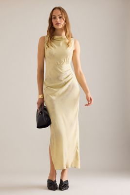 Samsoe Samsoe Maxikleid mit Drapierung und Batik-Muster