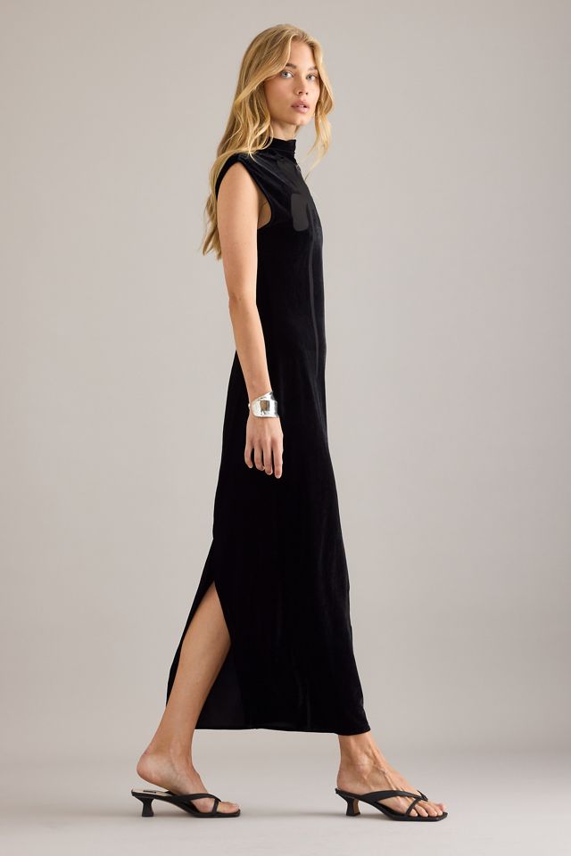 Robe longue en velours à col montant Samsoe Samsoe Sakalani #3