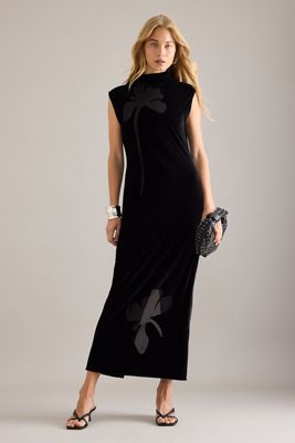 Samsoe Samsoe Sakalani High-Neck Velvet Maxi Dress