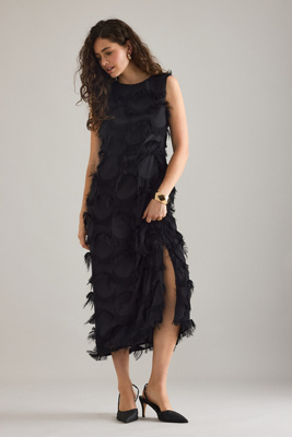 Samsoe Samsoe Saporto Sleeveless Fringed Midi Dress