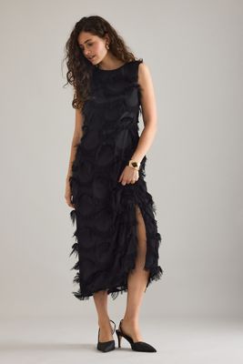 Vestido Midi sin Mangas con Flecos Samsoe Samsoe Saporto