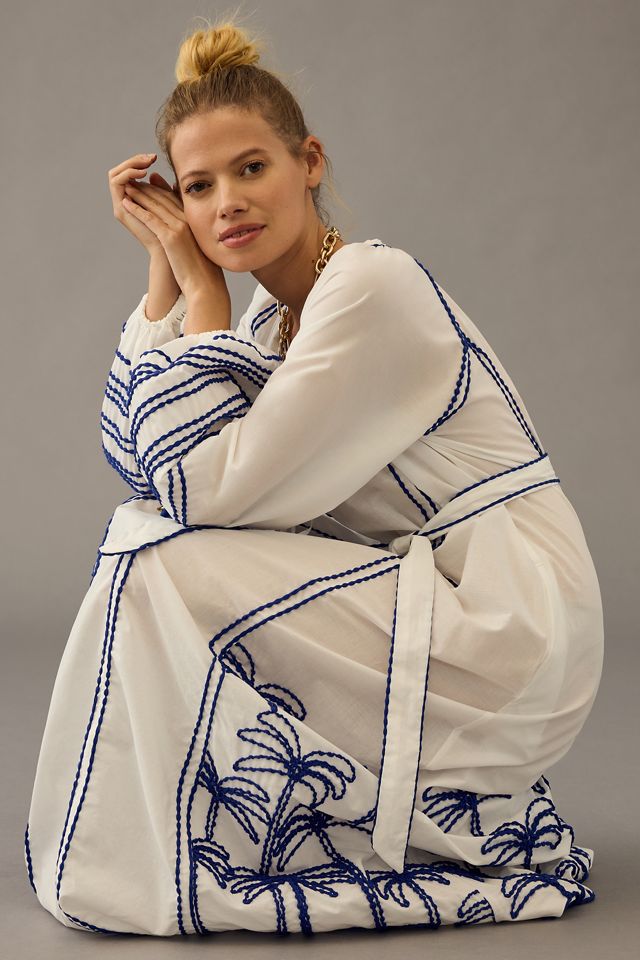 LACE The Label Embroidered Peasant Dress | Anthropologie