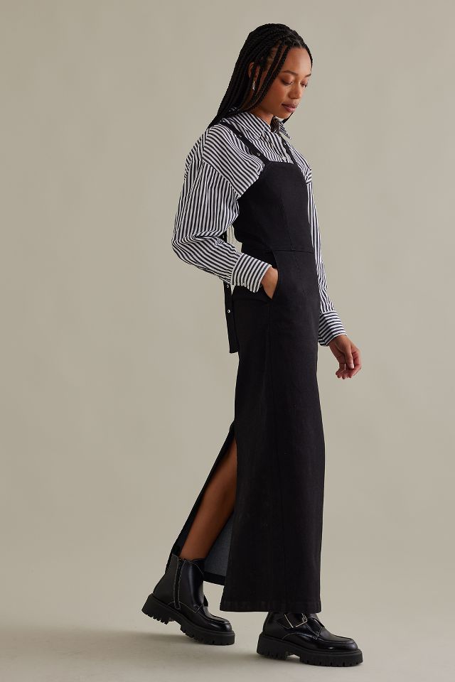 Maxi denim outlet dungaree dress