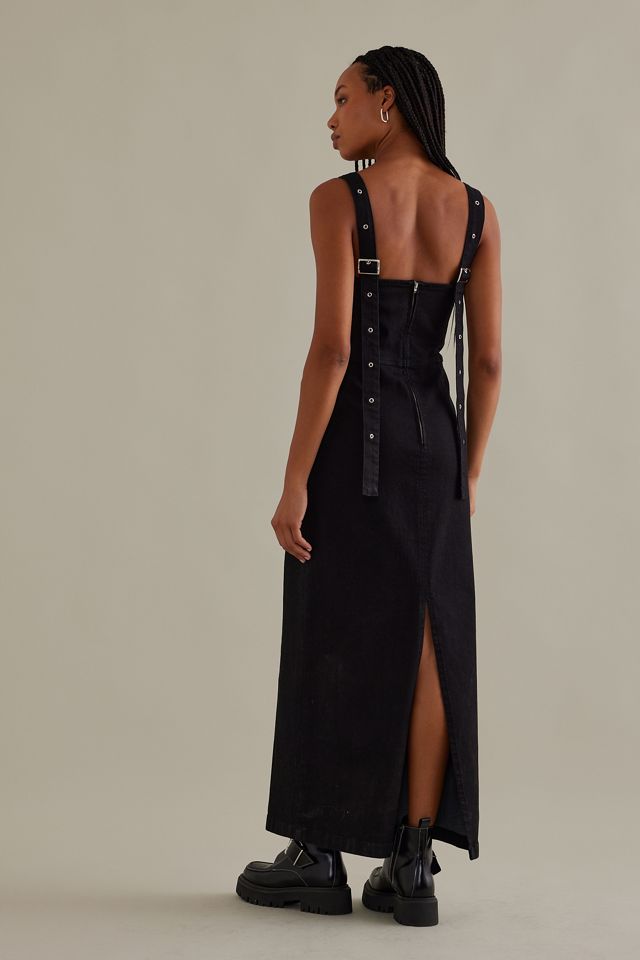 black dungaree maxi dress Dungaree Maxi Dress Factory Sale