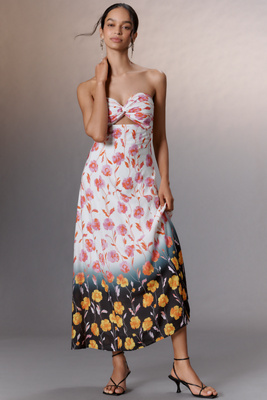 Essentiel Antwerp Heorgia Strapless Cutout Midi Dress