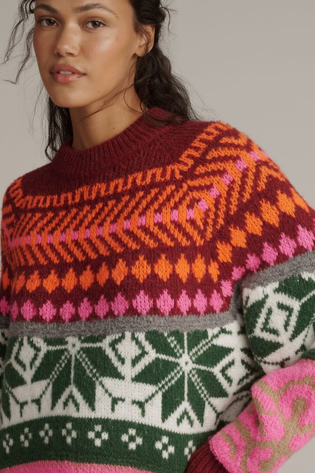 Essentiel Antwerp Long-Sleeve Jacquard Sweater Mini Dress #2