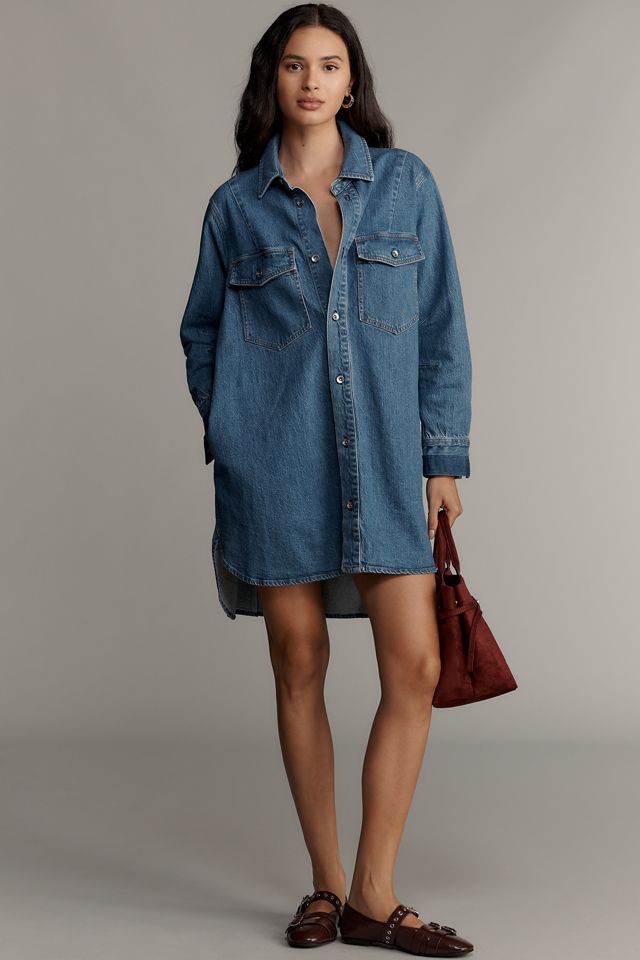 Scotch & Soda Long-Sleeve Denim Shirt Dress #3