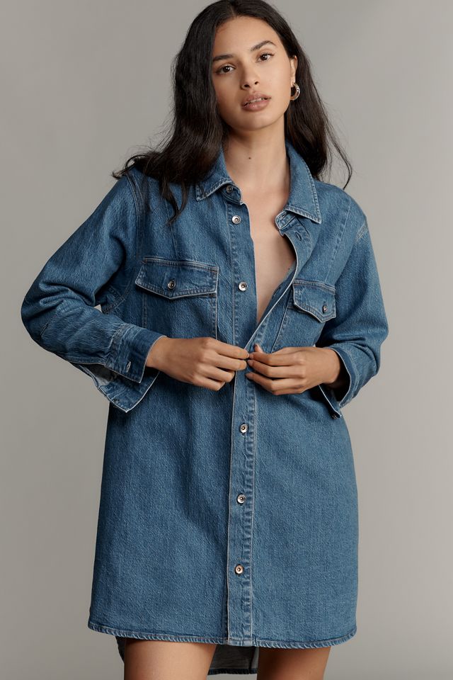 Scotch & Soda Long-Sleeve Denim Shirt Dress #1
