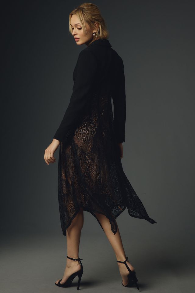 By Anthropologie Lace Twofer Blazer Midi Dress | Anthropologie